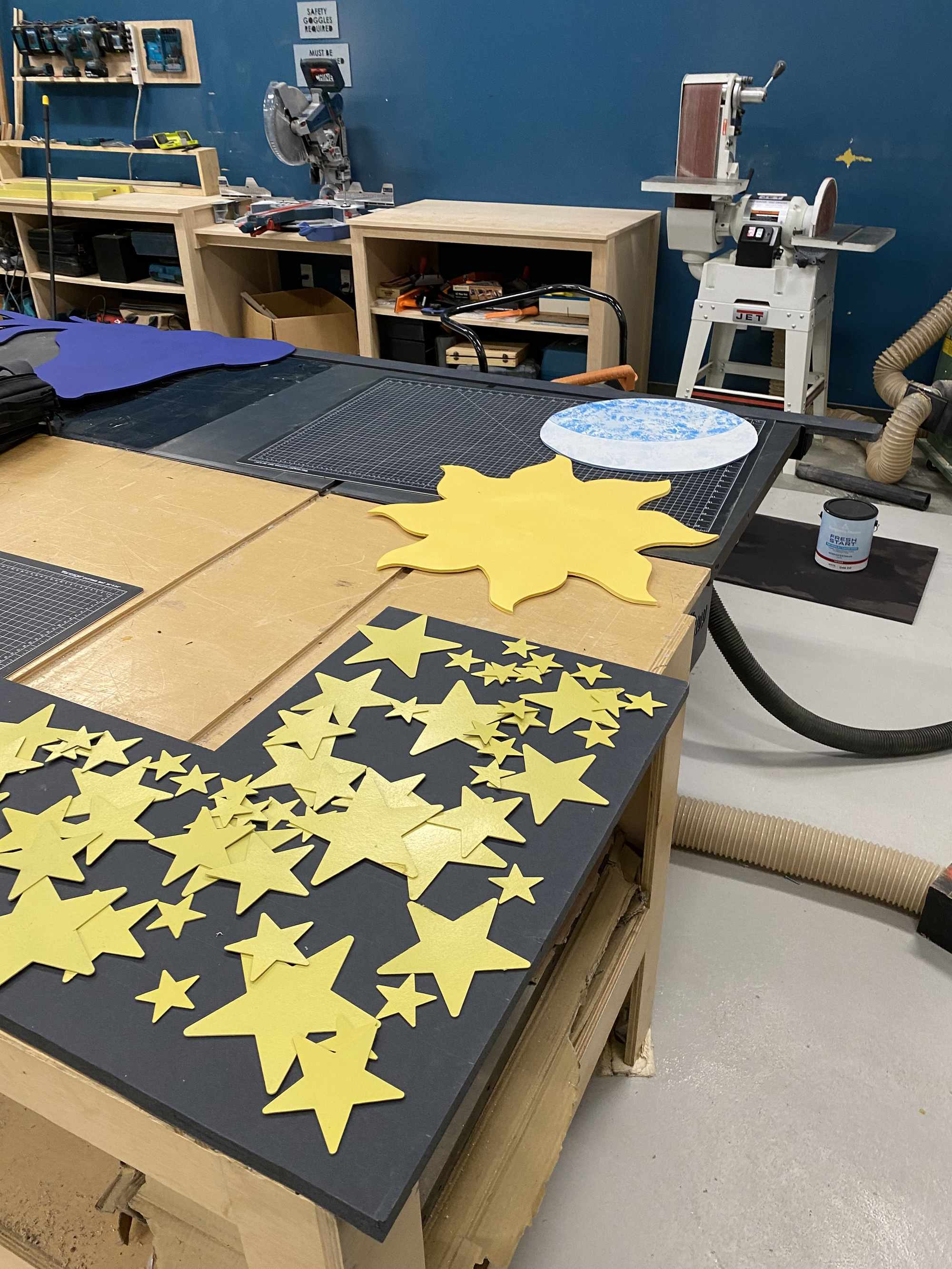 Stars drying in the shop